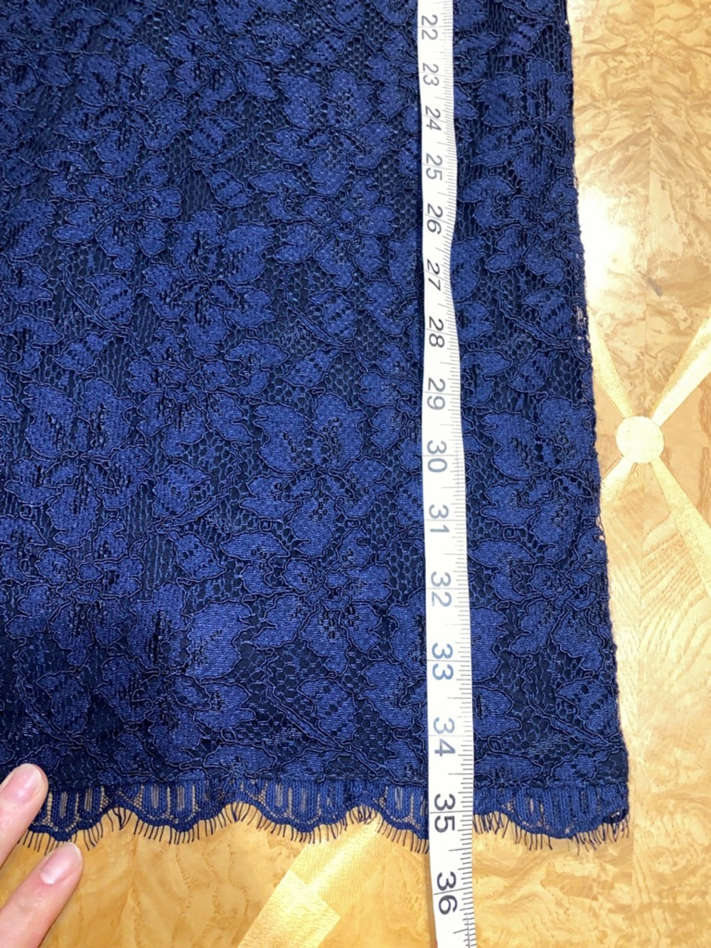 NWT!! Diane Von Furstenberg Zarita Navy Lace 3/4 Sleeve Sheath Dress Size 2 - Picture 8 of 16